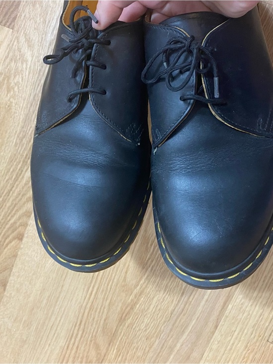 Dr. Martens Men’s Black Leather 3-Eye Derby Shoes Sz 10 1461 Made in England main image 6